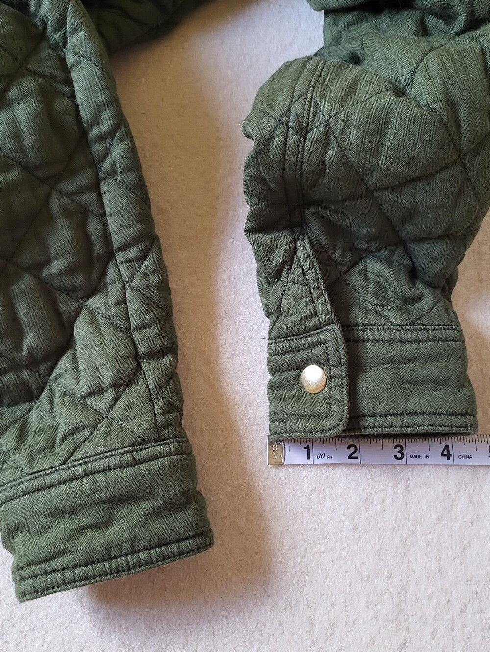 J. Crew Quilted Cotton Chore Jacket Womens Size XS Cotton Olive Green - Picture 9 of 16